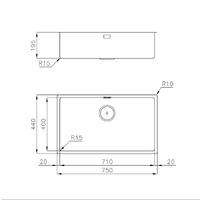 Pomivalno korito FOSTER KE flush-mount 2157 050  