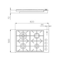 Plinska kuhalna plošča Foster Milano 7637 000
