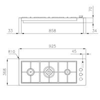 Plinska kuhalna plošča Foster S4000 Line 7286 032 