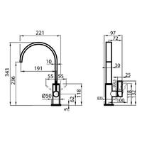 Kuhinjska armatura Foster 1/2 CIRCLE 8480 000 - ODPRODAJA EKSPONATA