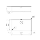 Pomivalno korito FOSTER KE flush-mount 2157 050  