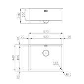 Pomivalno korito FOSTER Skin Gun Metal 4453 046 