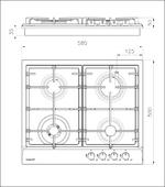 Plinska kuhalna plošča Foster 7014 032